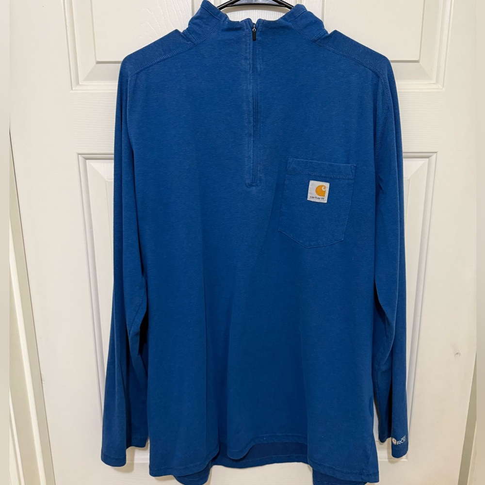 Men’s Carhartt Size L Blue Long Sleeve Quarter Zip